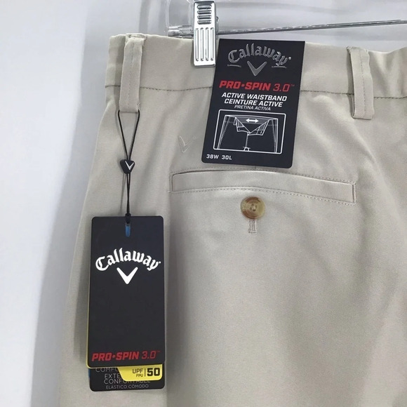 Callaway Men’s Pro-Spin 3.0 Active Waistband Stretch Golf Pants NWT Size 38x30 - Picture 5 of 13